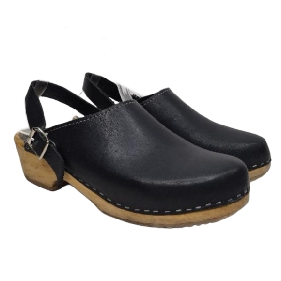 Free People Shoes - MIA Alma Boho Leather Swedish Wooden Clogs
